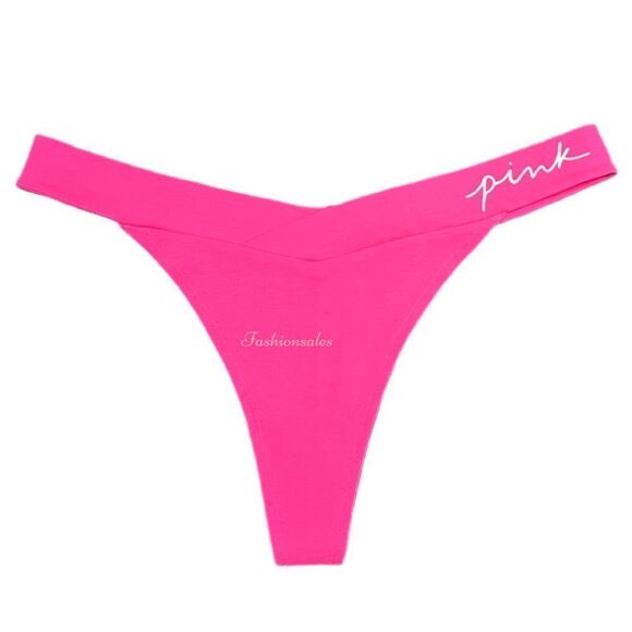 Victorias Secret Pink Set of 4 Soft Cotton Thong Panty Gray Black Pink Xlarge - Picture 2 of 9